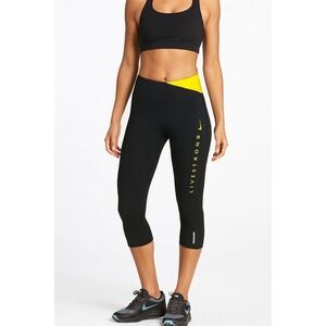 Nike Dri Fit Women's Size S Livestrong Running Cropped‎ Leggings